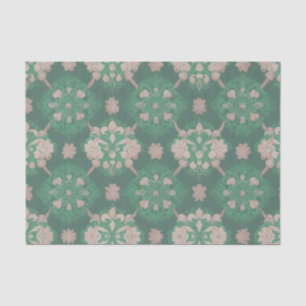 Green Repetitive Victorian Style Design Tissue Paper