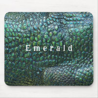 Green Reptile Scale Texture Mousepad