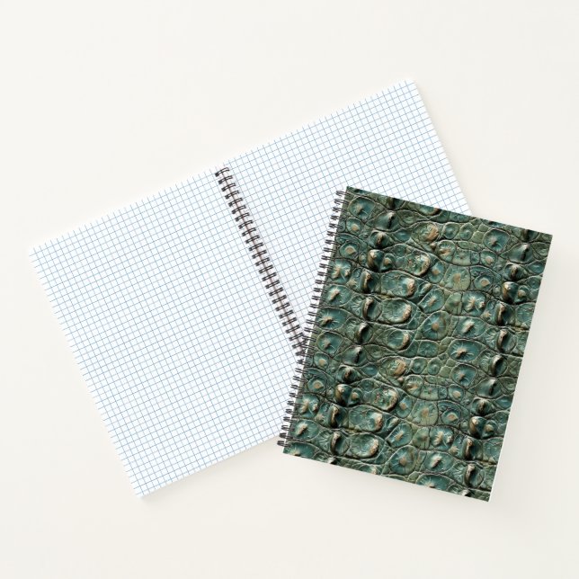 Green Reptile Skin Pattern Notebook (Inside)