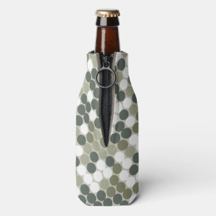 Green retro dots bottle cooler