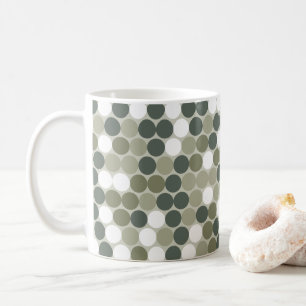 Green retro dots coffee mug
