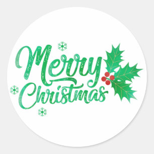 green retro line happy birthday classic round sticker