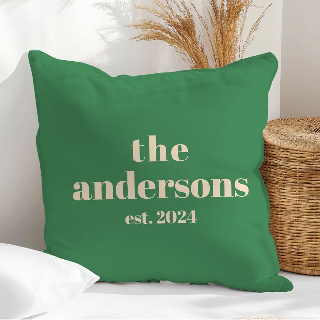 Green Retro modern minimalist Cushion (Creator Uploaded)