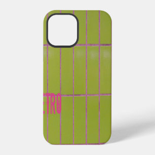 Green Retro Tile 80s 70s 60s vintage background iPhone 12 Pro Case