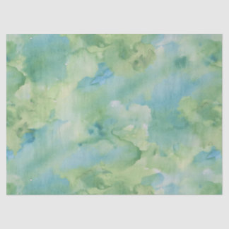 Green Retro Watercolor Texture Tissue Paper