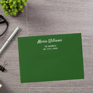 Green return address A7 Envelope