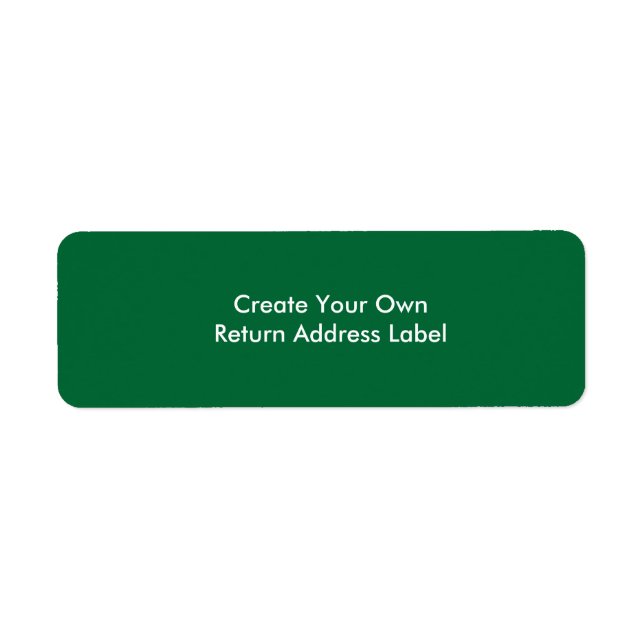 Green Return Address Label (Front)