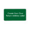 Green Return Address Label