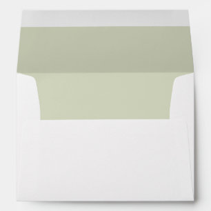 Green Return Address Wedding Invitation Envelope