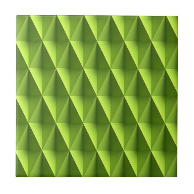 Green Rhombuses Tile (Front)