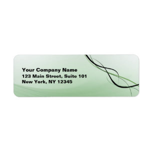 Green Ribbon Address Label