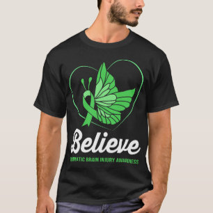 Green Ribbon Butterfly Brain Injury Awareness T-Shirt