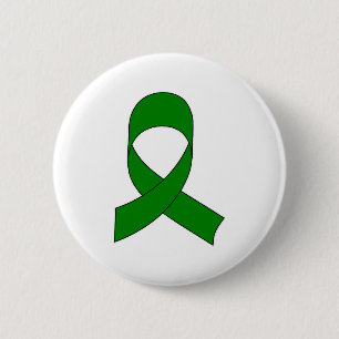Green Ribbon Drawing 6 Cm Round Badge