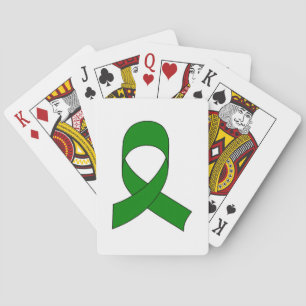 Green Ribbon Drawing Playing Cards