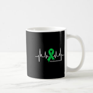 Green Ribbon Heartbeat Kidney Disease Awareness Me Coffee Mug
