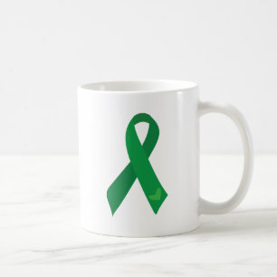 Green Ribbon Hearts Coffee Mug