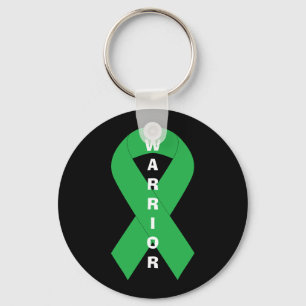 Green Ribbon Mental Health Awareness Warrior Key Ring