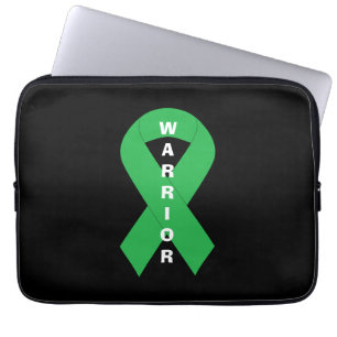Green Ribbon Mental Health Awareness Warrior Laptop Sleeve