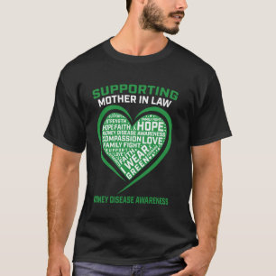 Green Ribbon Mother In Law Kidney Disease Awarenes T-Shirt