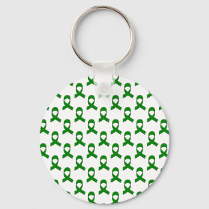 Green Ribbon Pattern Key Ring