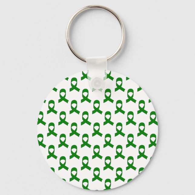 Green Ribbon Pattern Key Ring (Front)