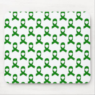 Green Ribbon Pattern Mouse Mat