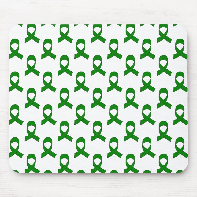 Green Ribbon Pattern Mouse Mat (Front)