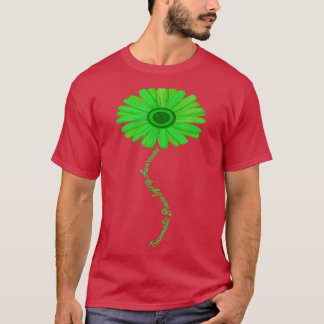Green Ribbon Sunflower Traumatic Brain Injury Awar T-Shirt
