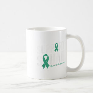 Green Ribbon Support Squad For Mental Health Aware Coffee Mug