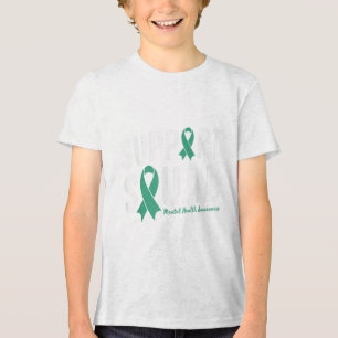 Green Ribbon Support Squad For Mental Health Aware Tri-Blend Shirt