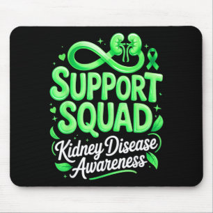 Green ribbon support squad kidney disease awarenes mouse mat