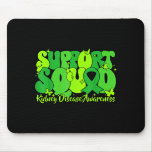 Green ribbon support squad kidney disease awarenes mouse mat