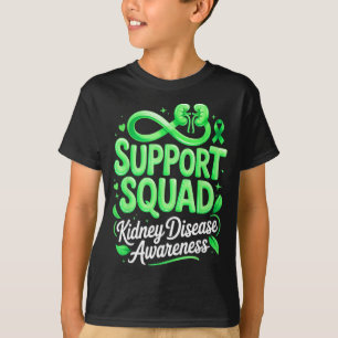 Green ribbon support squad kidney disease awarenes T-Shirt