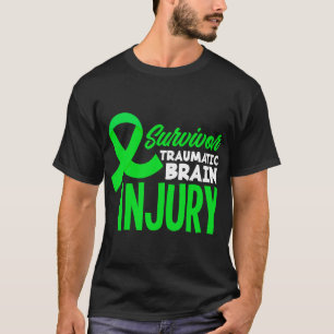 Green Ribbon Survivor Traumatic Brain Injury Aware T-Shirt