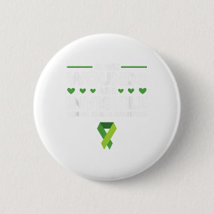 Green Ribbon Warrior & Supporters - Mental Hea 6 Cm Round Badge