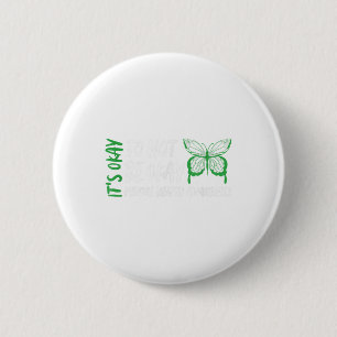 Green Ribbon Warrior & Supporters - Mental Hea 6 Cm Round Badge