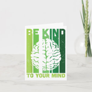 Green Ribbon Warrior & Supporters - Mental Hea Card
