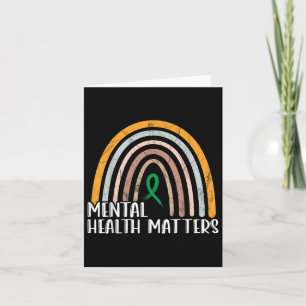 Green Ribbon Warrior & Supporters - Mental Hea Card