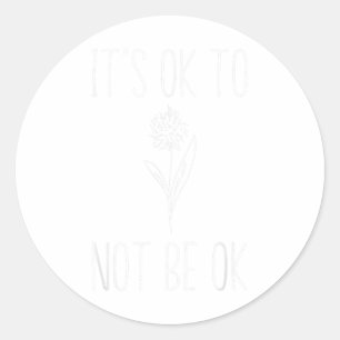 Green Ribbon Warrior & Supporters - Mental Hea Classic Round Sticker
