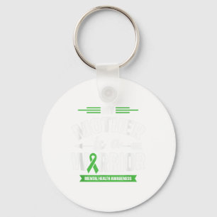Green Ribbon Warrior & Supporters - Mental Hea Key Ring