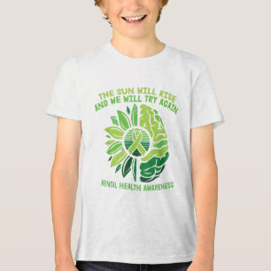 Green Ribbon Warrior & Supporters - Mental Hea Tri-Blend Shirt