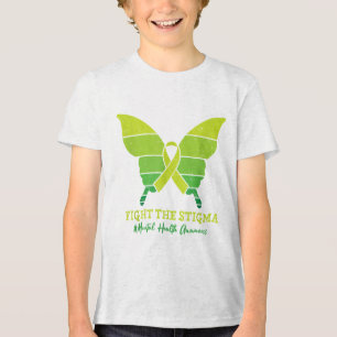 Green Ribbon Warrior & Supporters - Mental Hea Tri-Blend Shirt