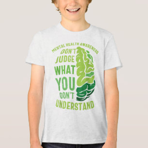 Green Ribbon Warrior & Supporters - Mental Hea Tri-Blend Shirt