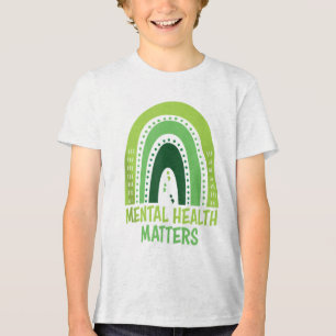 Green Ribbon Warrior & Supporters - Mental Hea Tri-Blend Shirt