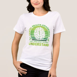 Green Ribbon Warrior & Supporters - Mental Hea Tri-Blend Shirt