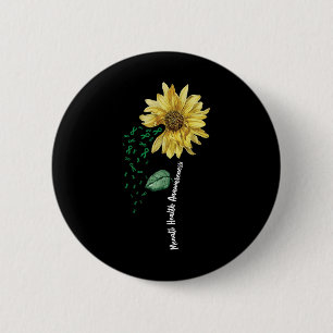 Green Ribbon Warrior And Supporters - Mental Healt 6 Cm Round Badge