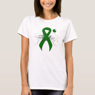 Green Ribbon with Butterfly T-Shirt