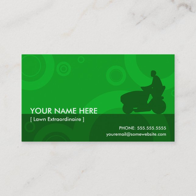 green rings mowing business card (Front)