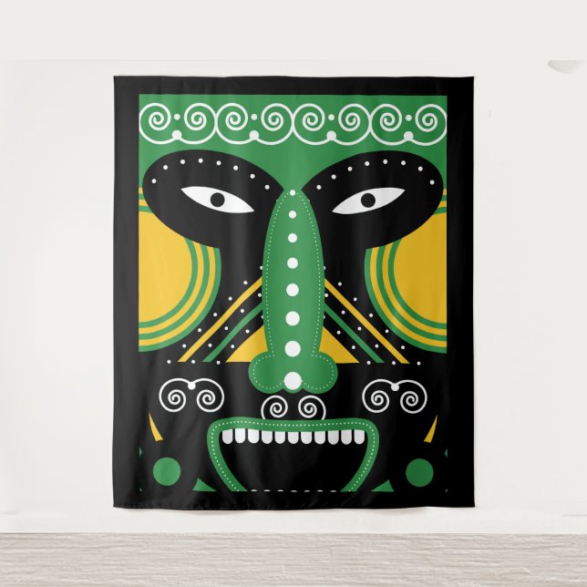Green ritual tribal tapestry (Front)