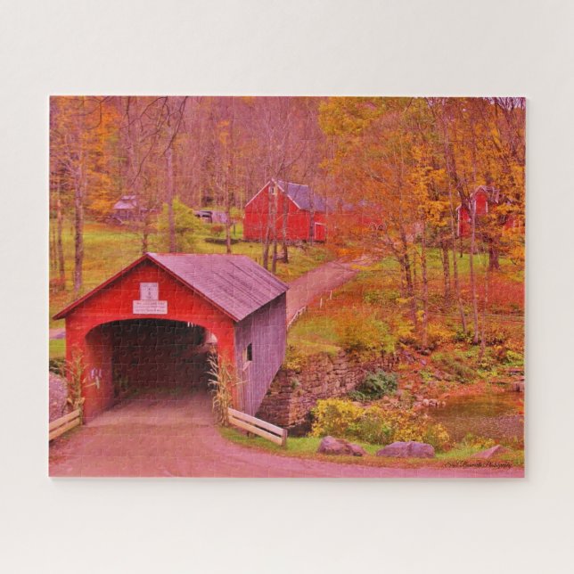 Green River Covered Bridge - Vermont Jigsaw Puzzle (Horizontal)